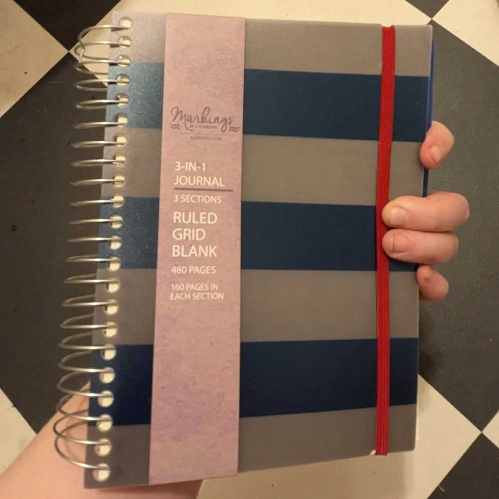 Markings Blue and Gray 3-in-1 Journal